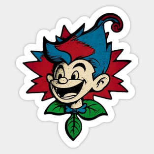 Retro cartoon elf Sticker